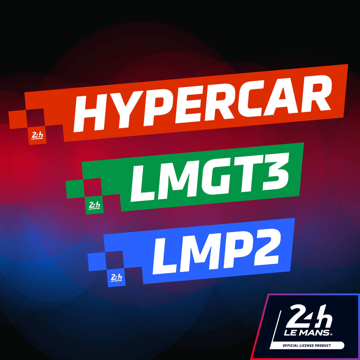 Official Le Mans 24h Chequered Class Banners Sticker