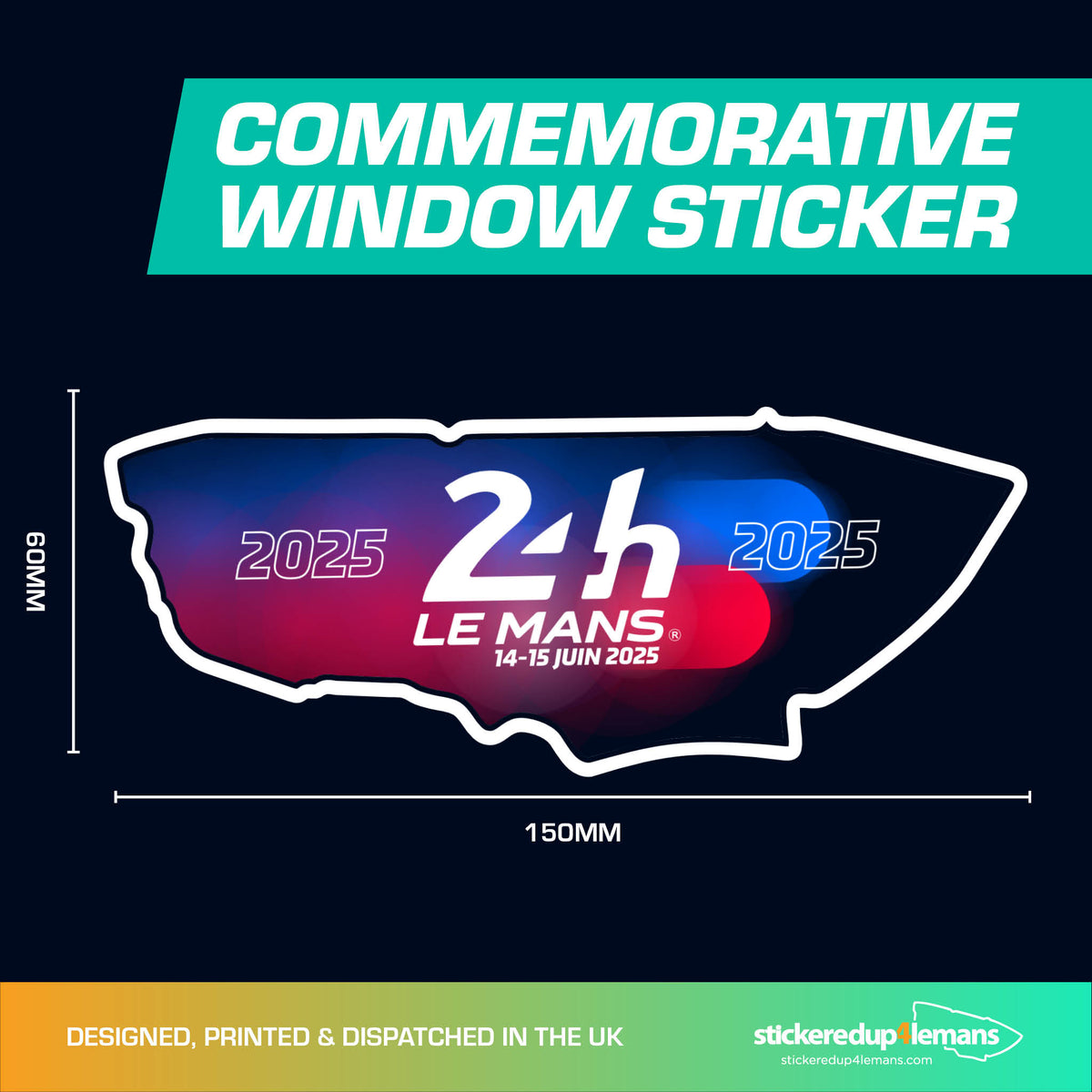 Le Mans 24h Commemorative Year Window Cling Sticker