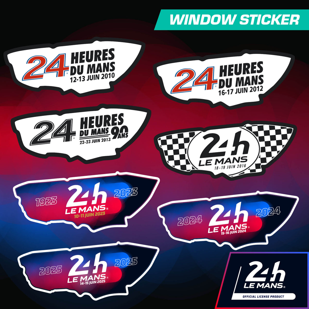 Le Mans 24h Commemorative Year Window Cling Sticker