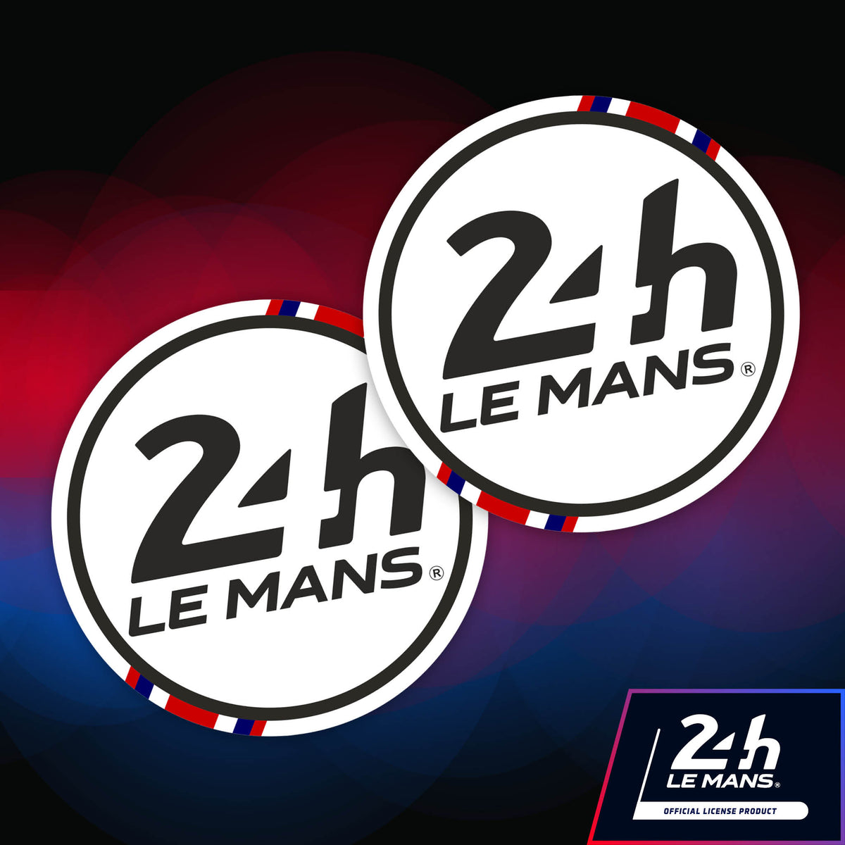 Official Le Mans 24h Le Mans Racing Door Roundels 395mm diameter (Pair of Stickers)