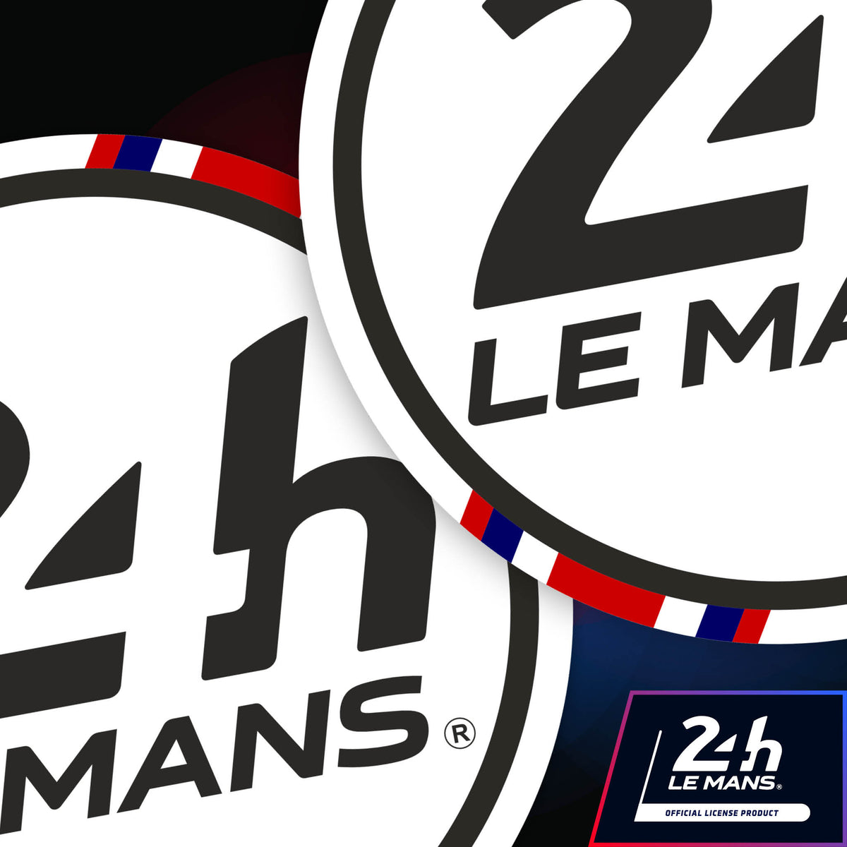 Official Le Mans 24h Le Mans Racing Door Roundels 395mm diameter (Pair of Stickers)