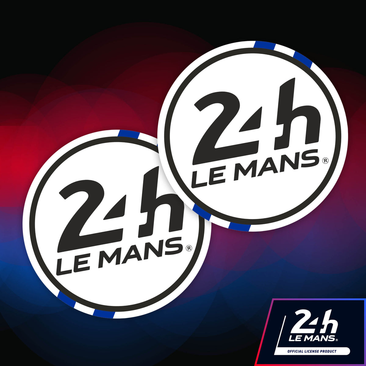 Official Le Mans 24h Le Mans Racing Door Roundels 395mm diameter (Pair of Stickers)