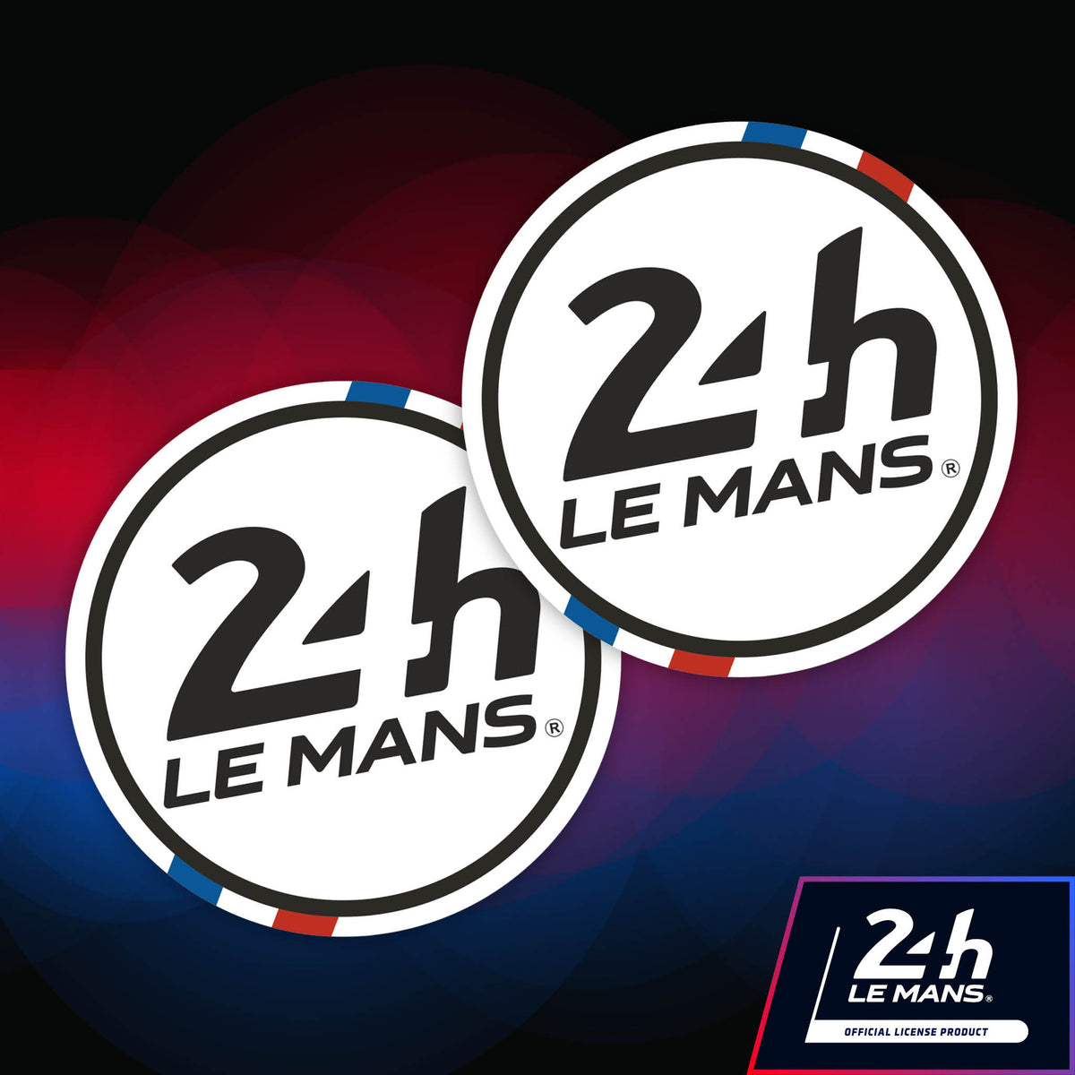 Official Le Mans 24h Le Mans Racing Door Roundels 395mm diameter (Pair of Stickers)