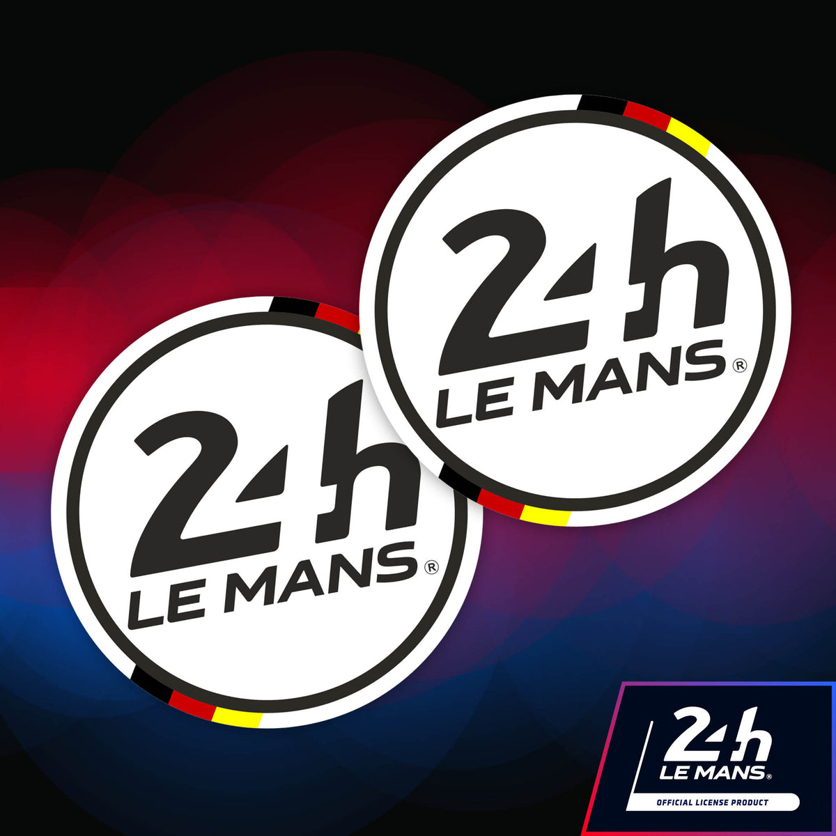 Official Le Mans 24h Le Mans Racing Door Roundels 395mm diameter (Pair of Stickers)