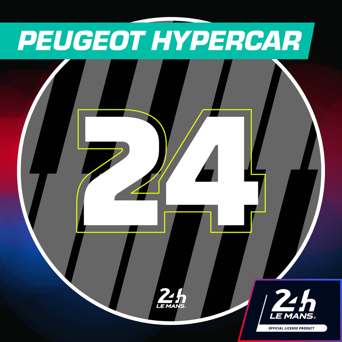 24h Iconic Liveries &#39;24&#39; - 400mm Diameter Door Racing Numbers (Pair)