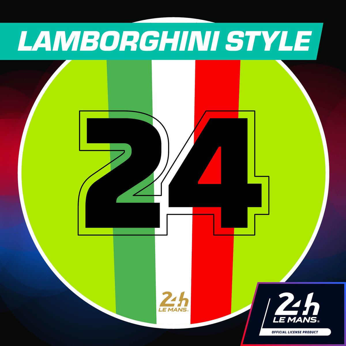 24h Iconic Liveries &#39;24&#39; - 400mm Diameter Door Racing Numbers (Pair)