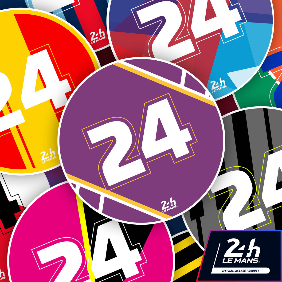 24h Iconic Liveries &#39;24&#39; - 400mm Diameter Door Racing Numbers (Pair)