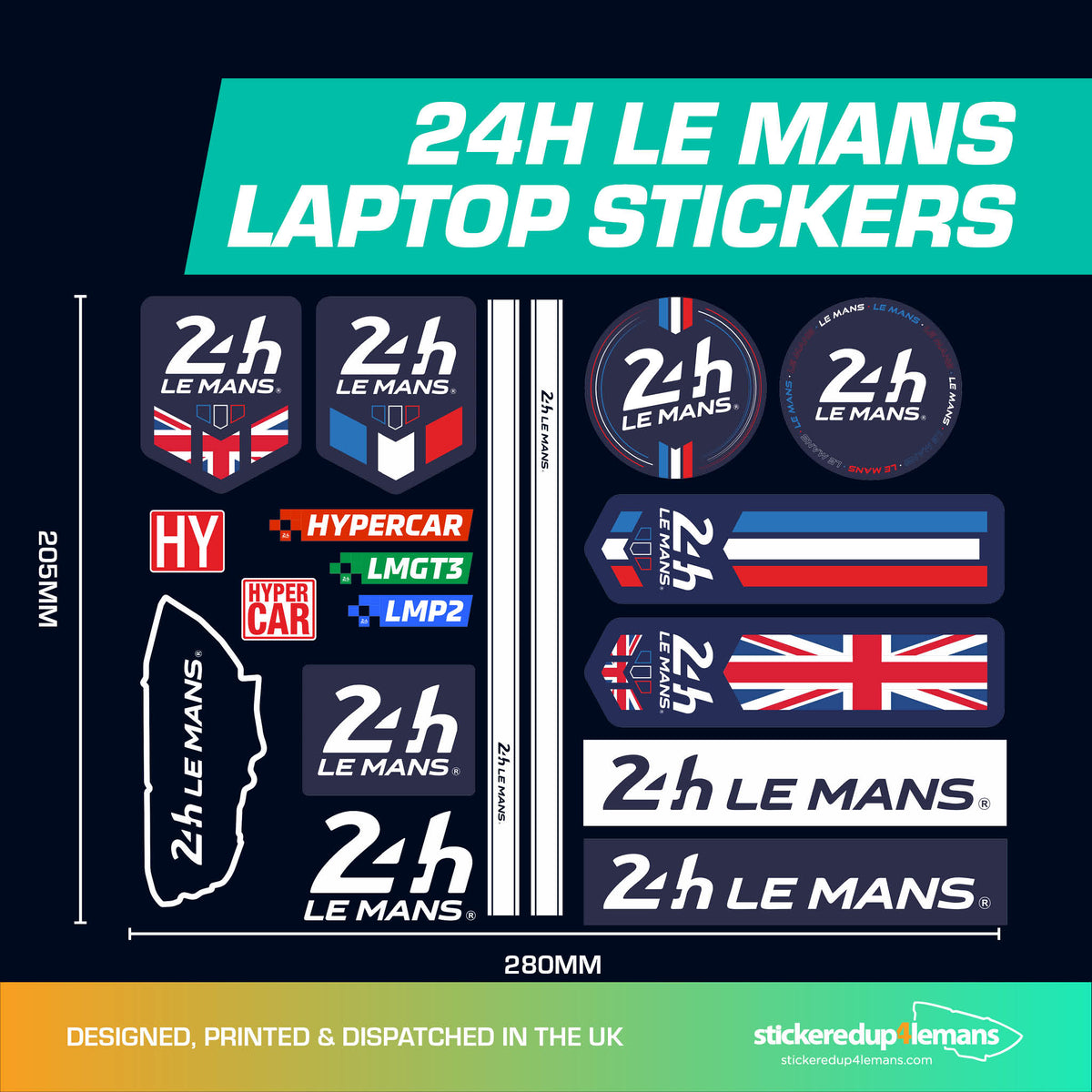 Official Le Mans Laptop Sticker Pack