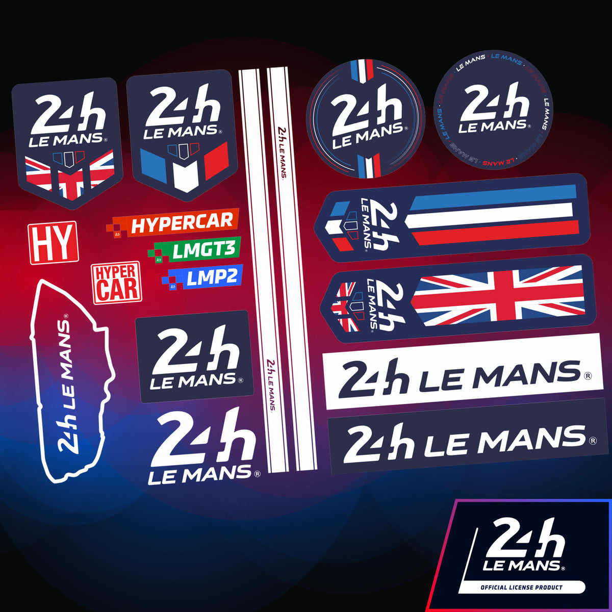 Official Le Mans Laptop Sticker Pack