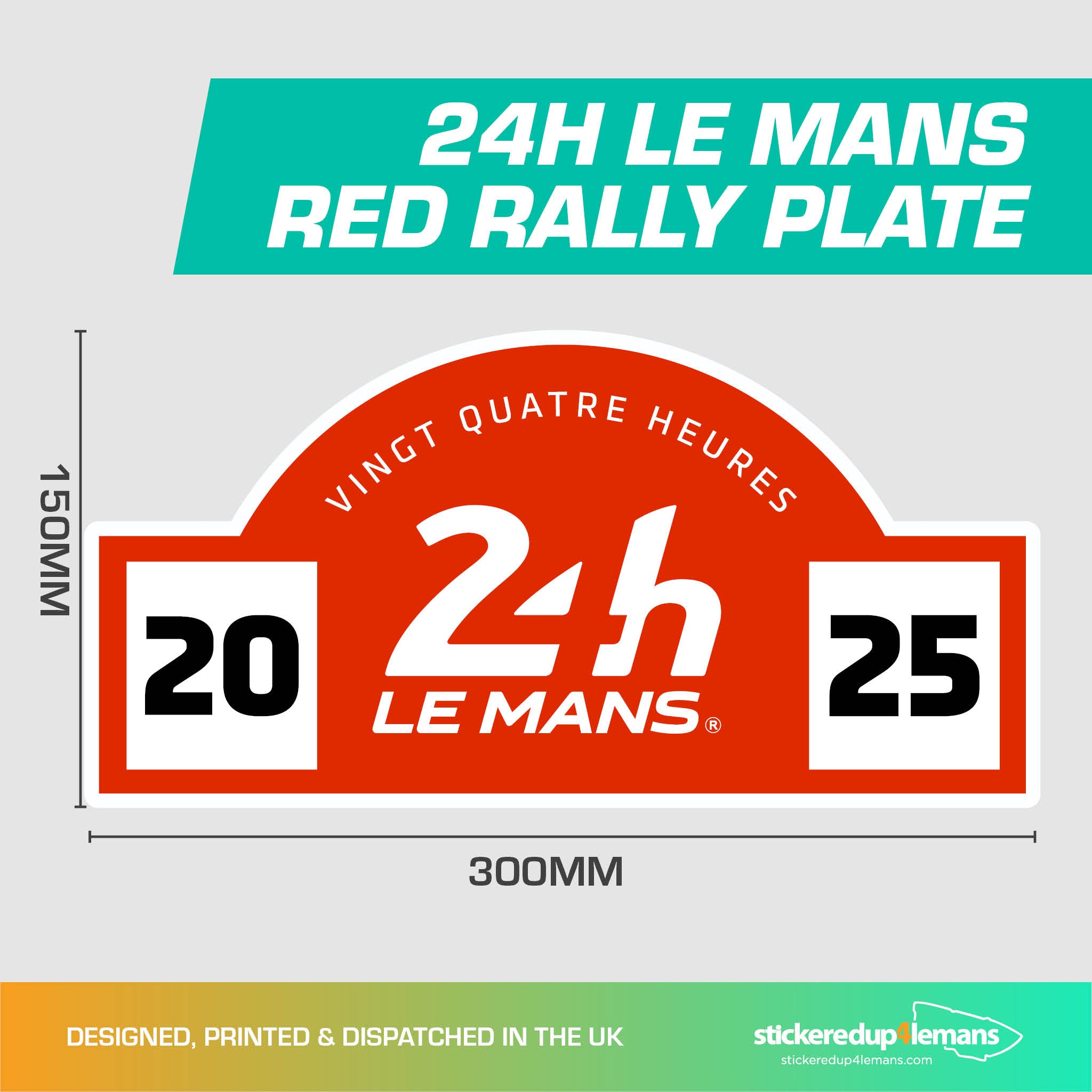 24h Le Mans Logo Rally Plate Style Sticker Decal - StickeredUp4LeMans