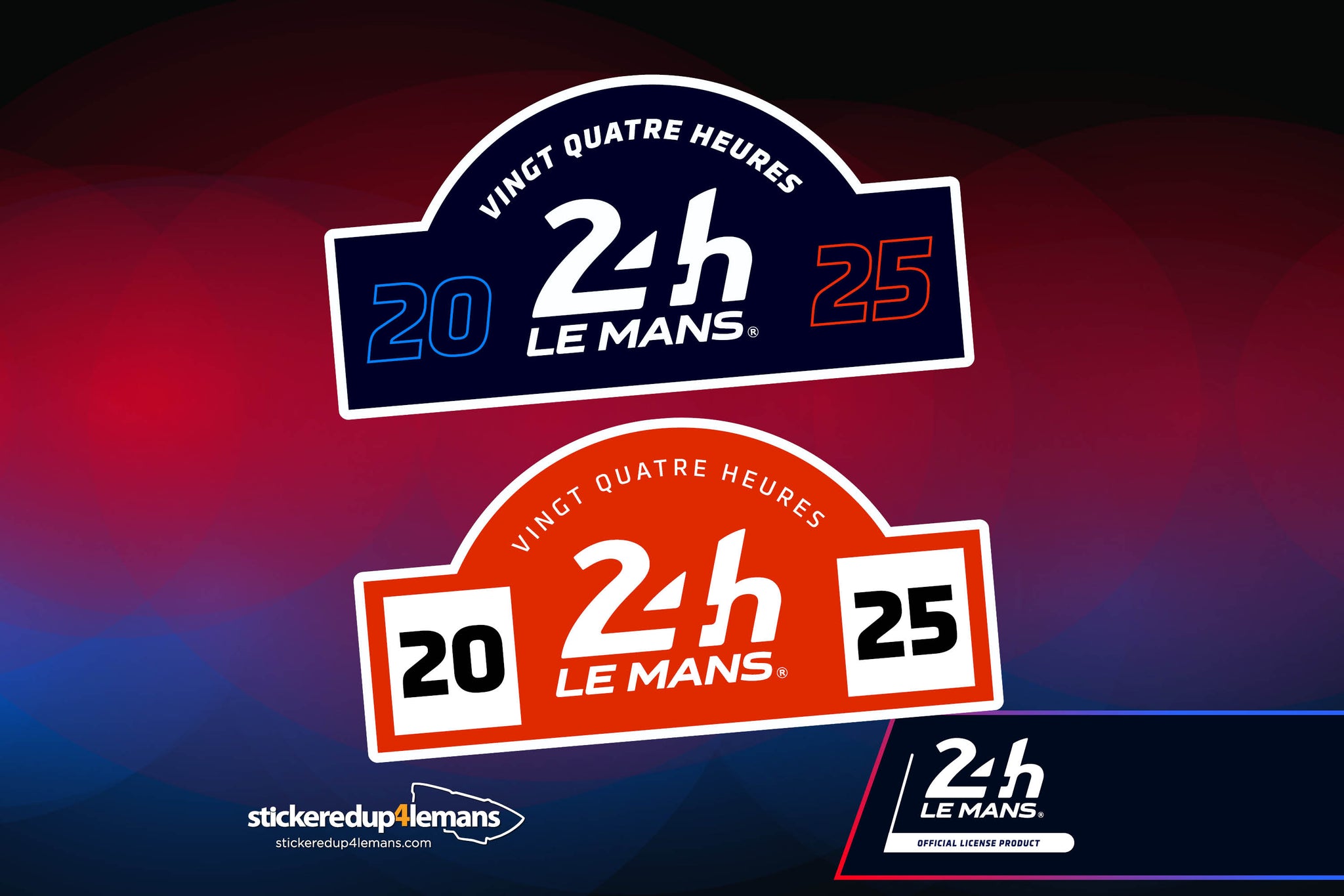 24h Le Mans Logo Rally Plate Style Sticker Decal - StickeredUp4LeMans