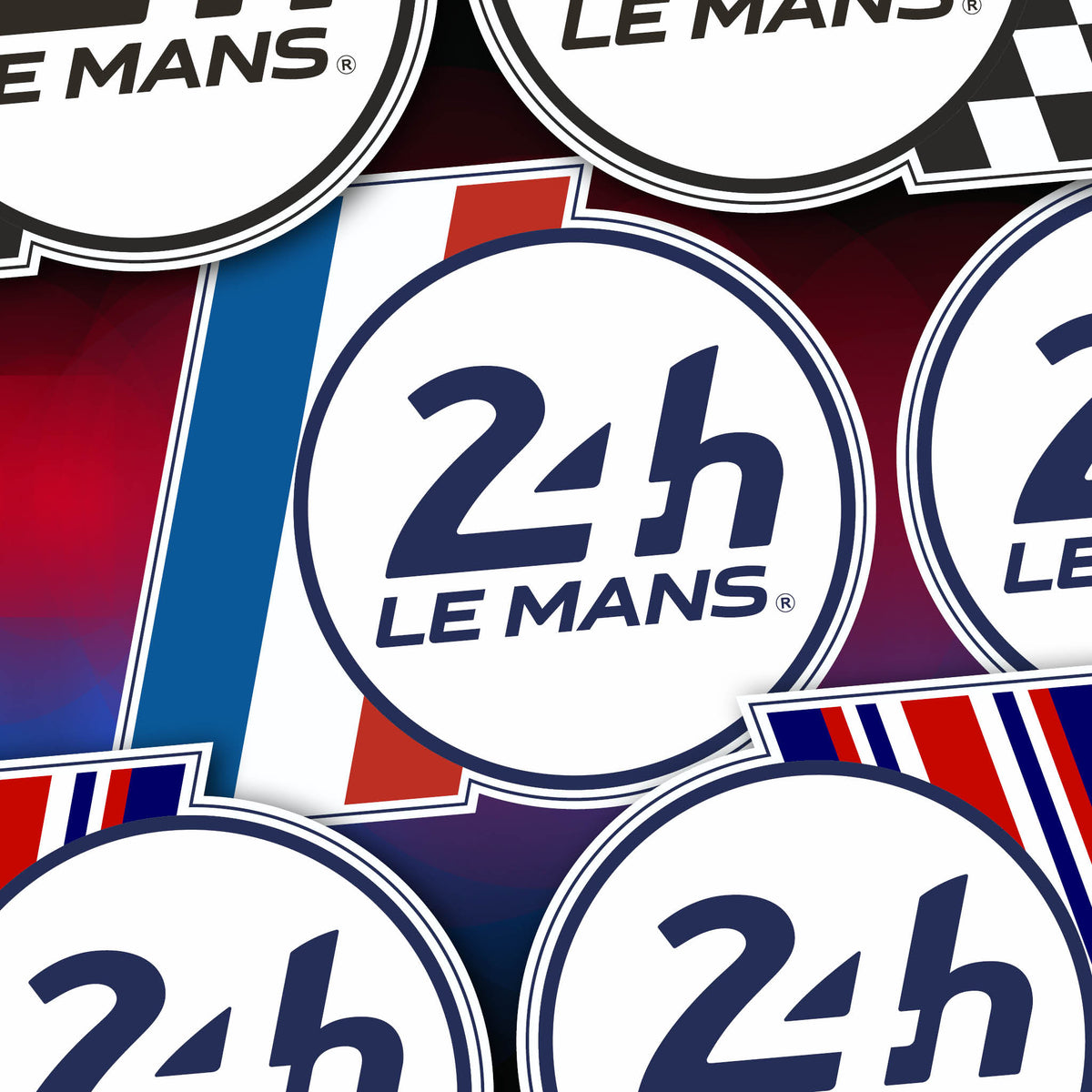 Official Le Mans Side Panel Flag Logo Sticker (2 Large &amp; 4 Small)