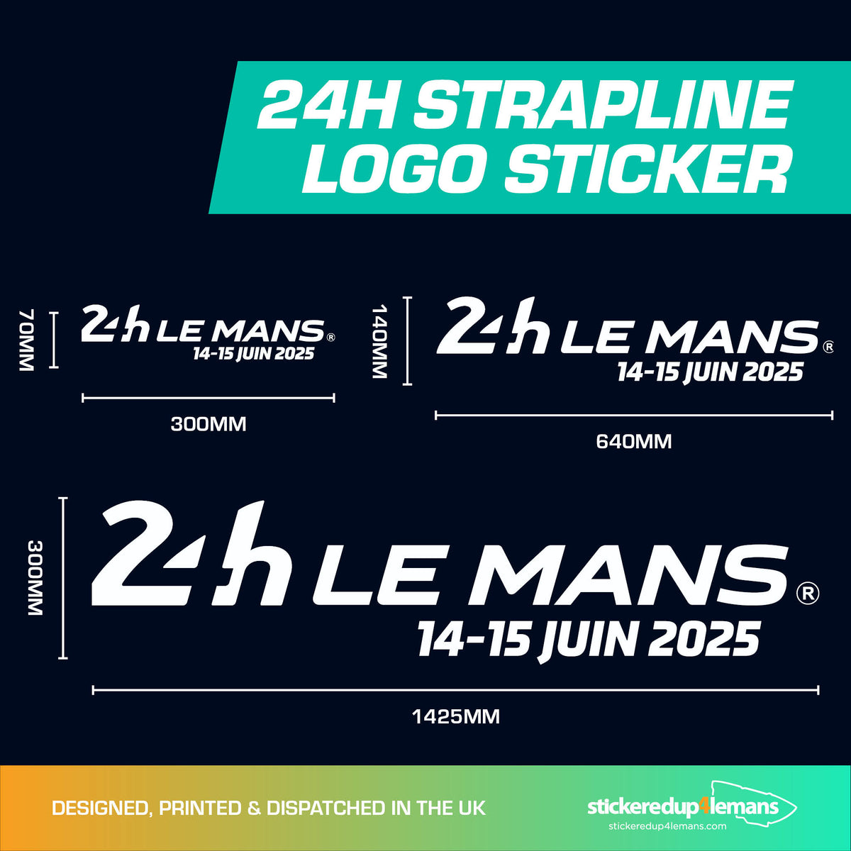 Official Le Mans 24h Le Mans &amp; Dates Strapline Sticker