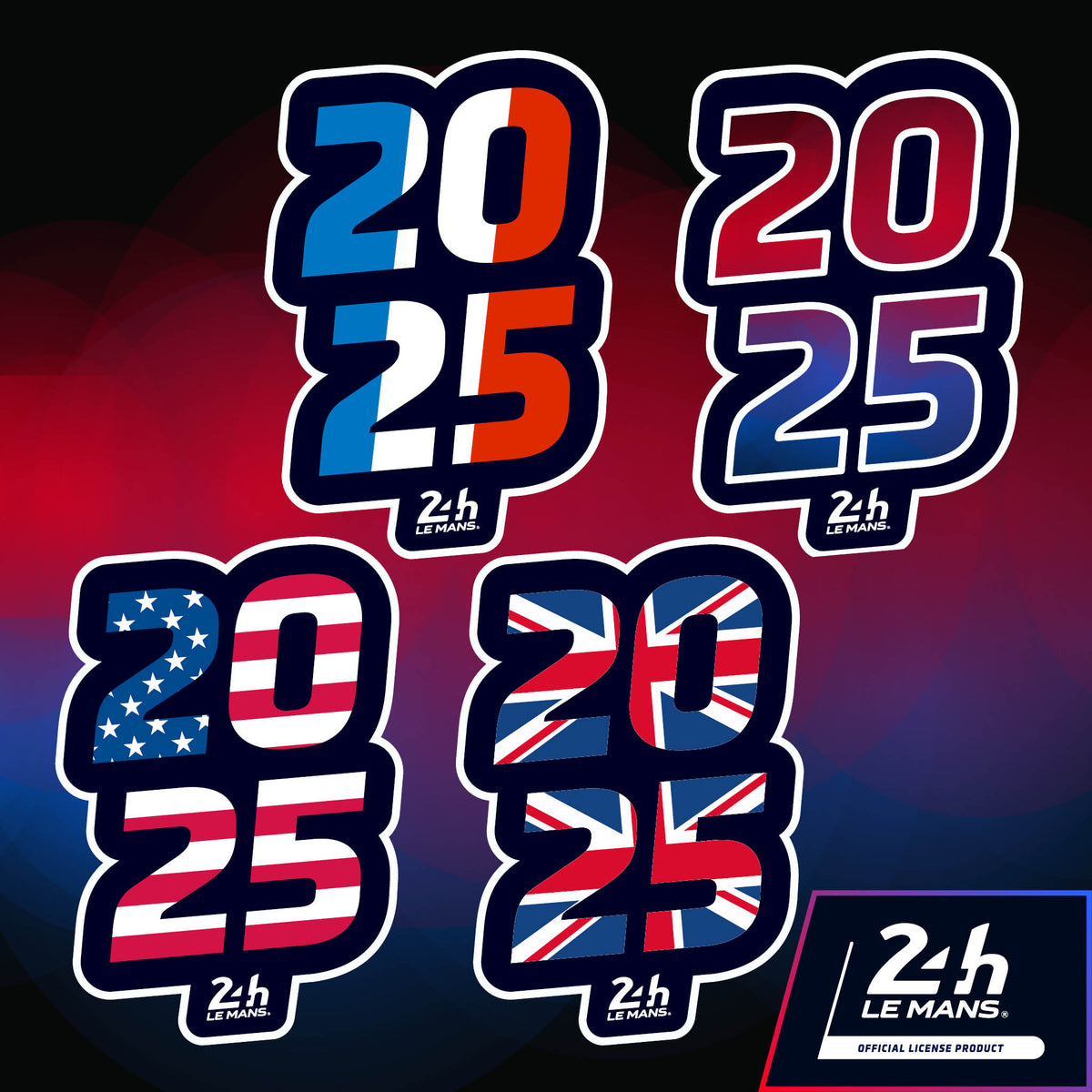 Official 24h Le Mans Year Emblem Stickers