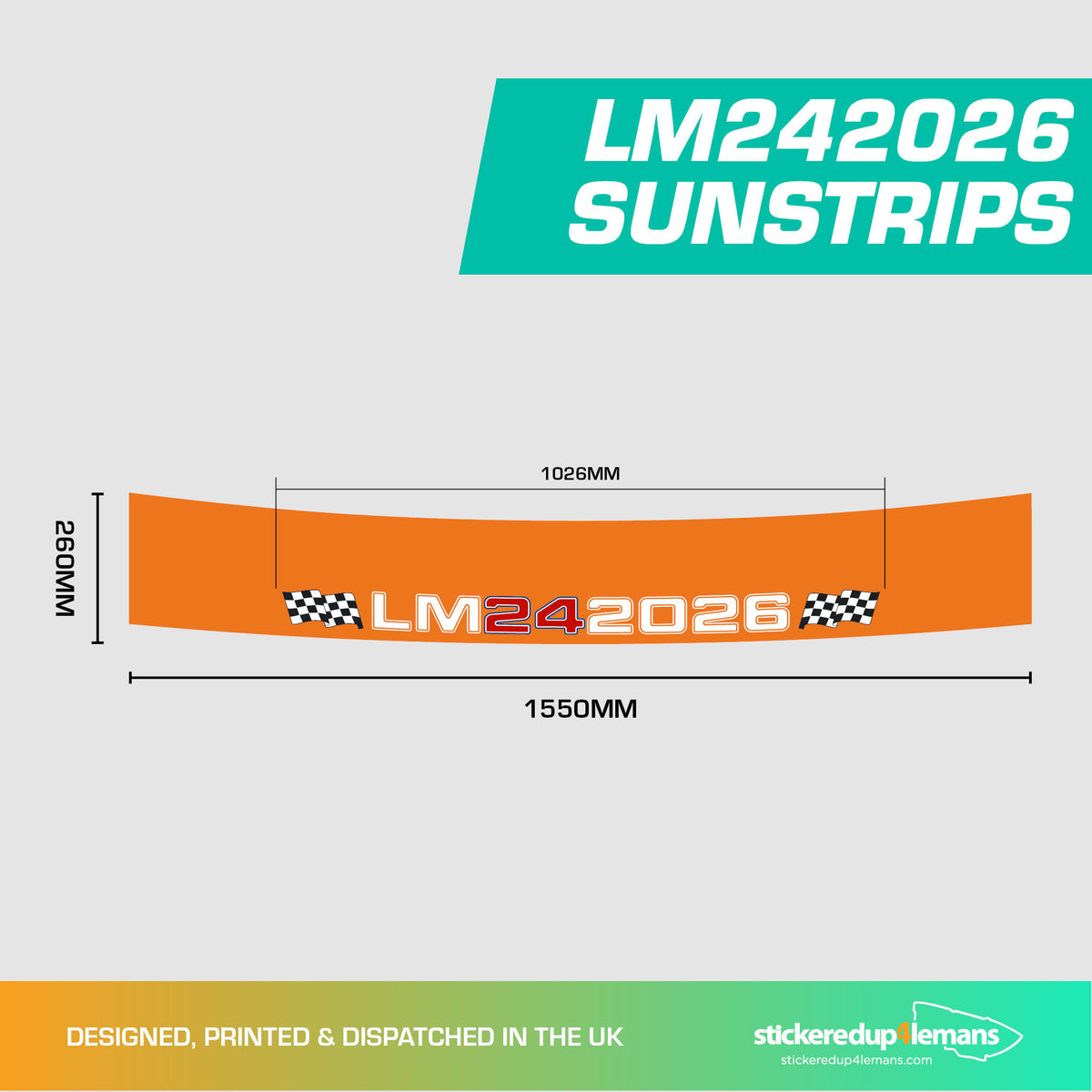 LM242026 Sunstrips - StickeredUp4LeMans