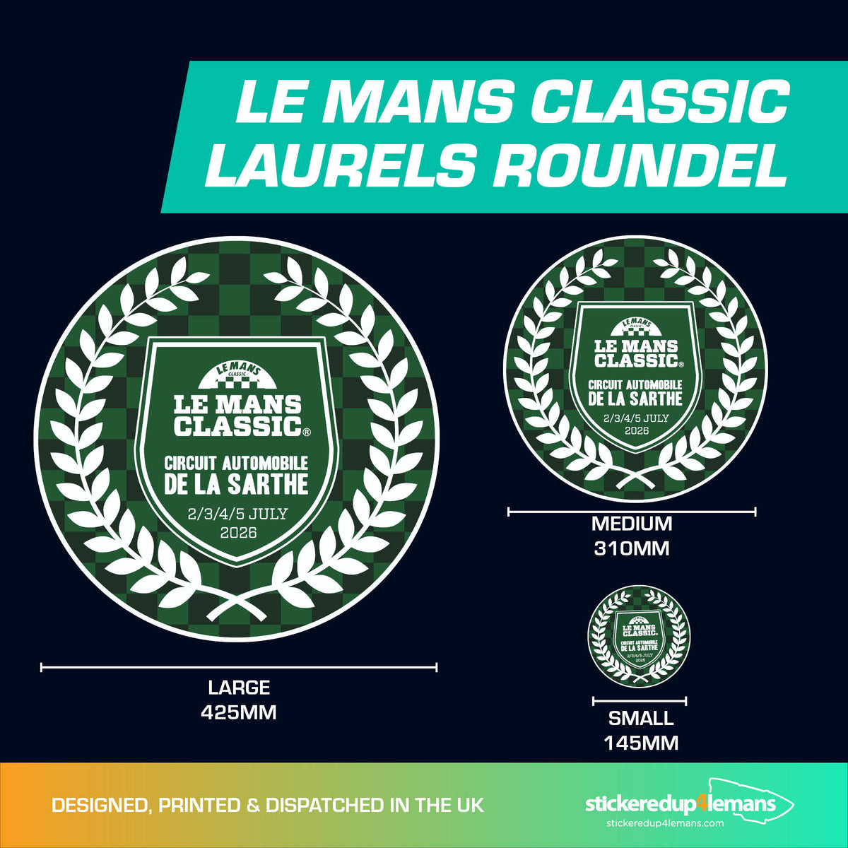 Le Mans Classic 2026 Chequered Laurels - StickeredUp4LeMans