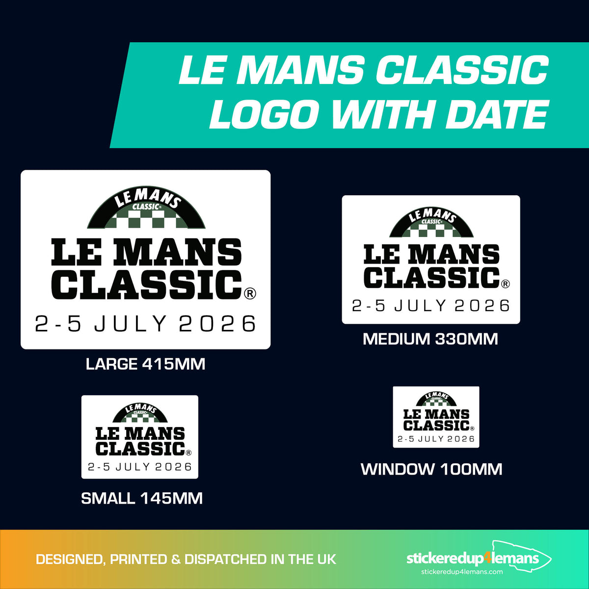 Le Mans Classic Logo with Date 2026 - StickeredUp4LeMans