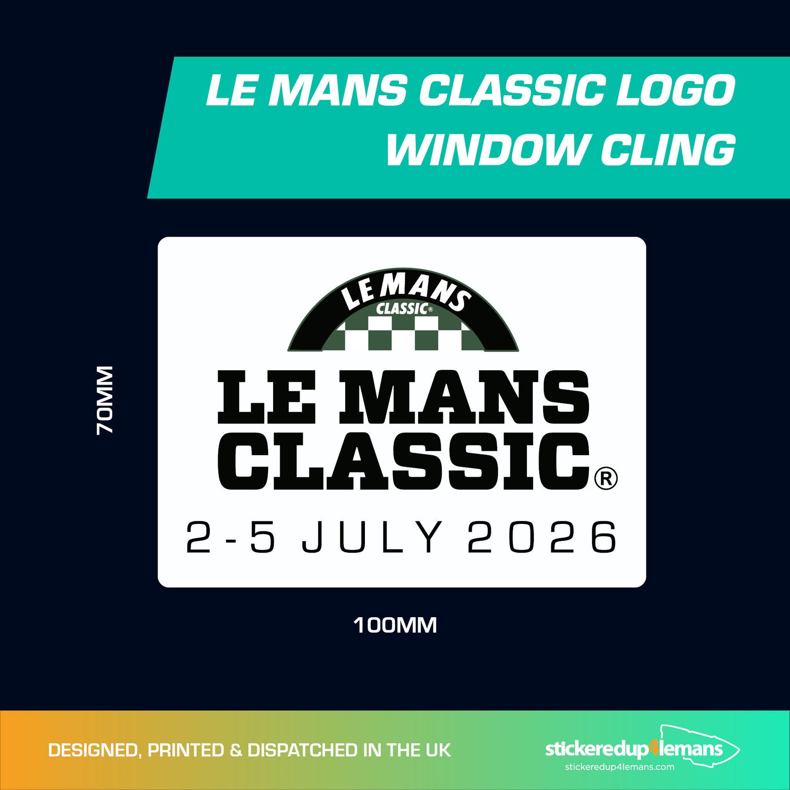 Le Mans Classic 2026 Commemorative Window Sticker - StickeredUp4LeMans