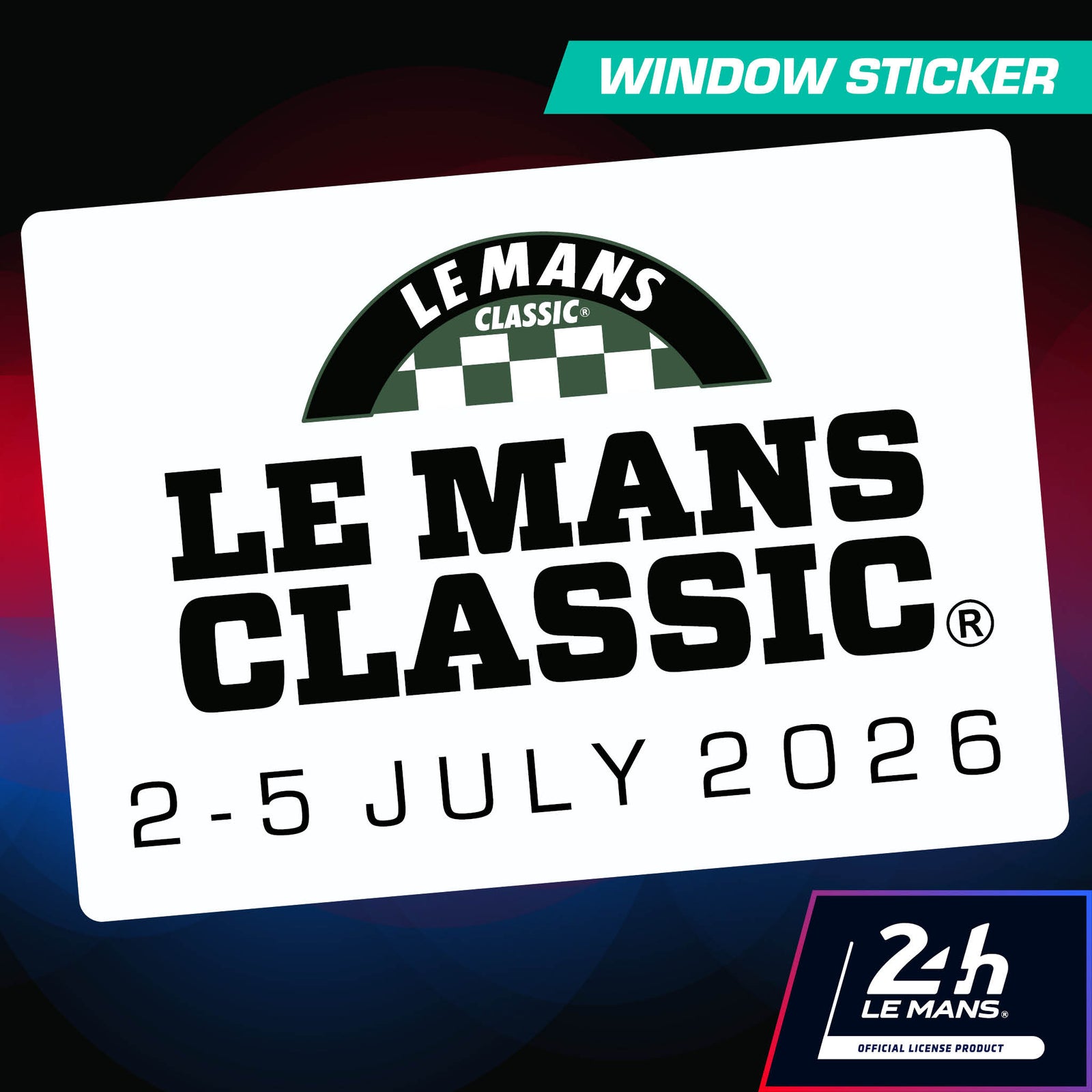 Le Mans Classic 2026 Commemorative Window Sticker - StickeredUp4LeMans