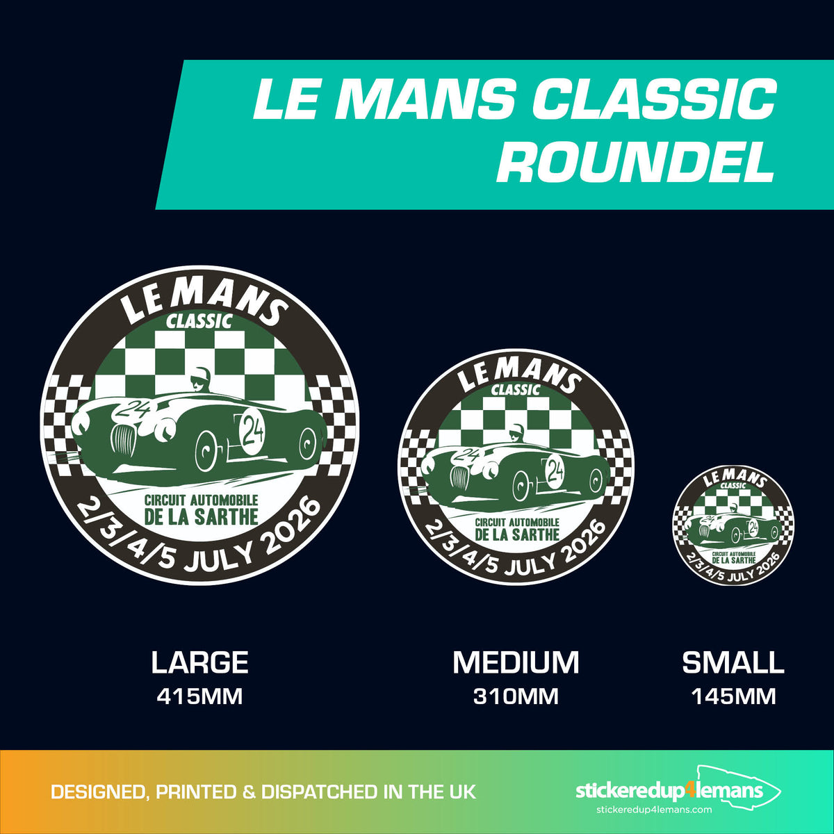 Le Mans Classic 2026 Roundel Sticker - StickeredUp4LeMans