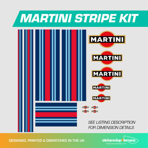 Sticker Kit Compatible With Porsche 944 & 924 Martini Racing Le Mans Stripe + Race Number of Your Choice Sticker Kit Compatible With Porsche 944 & 924 Martini Racing Le Mans Stripe + Race Number of Your Choice