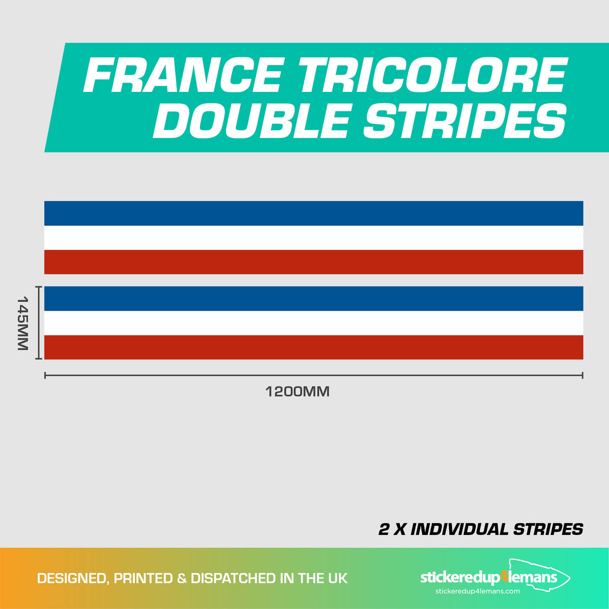 Double French Tricolore Stripes