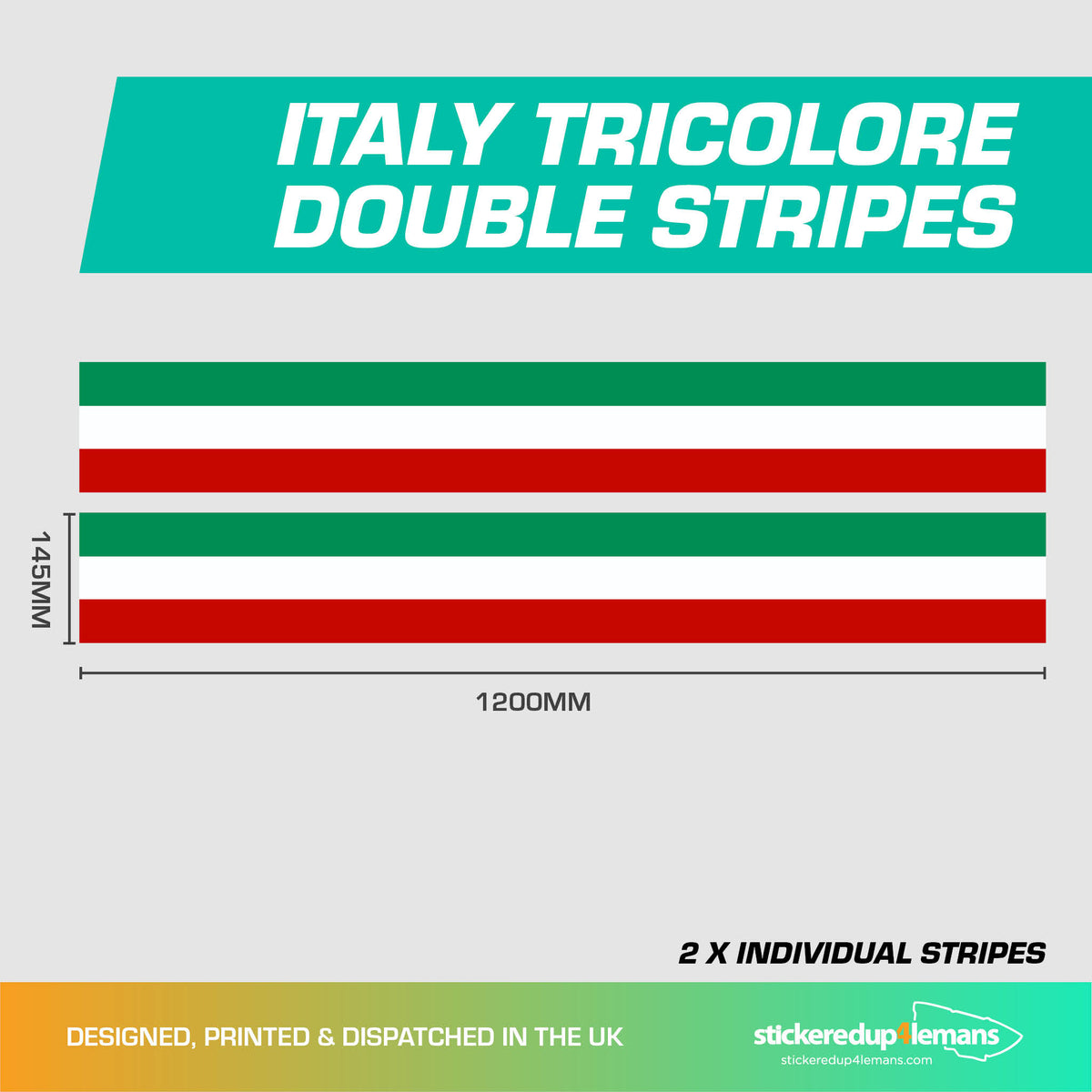 Double Italian Tricolore Stripes