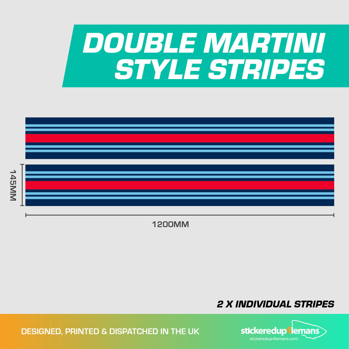 Double &#39;Martini&#39; Style Stripe