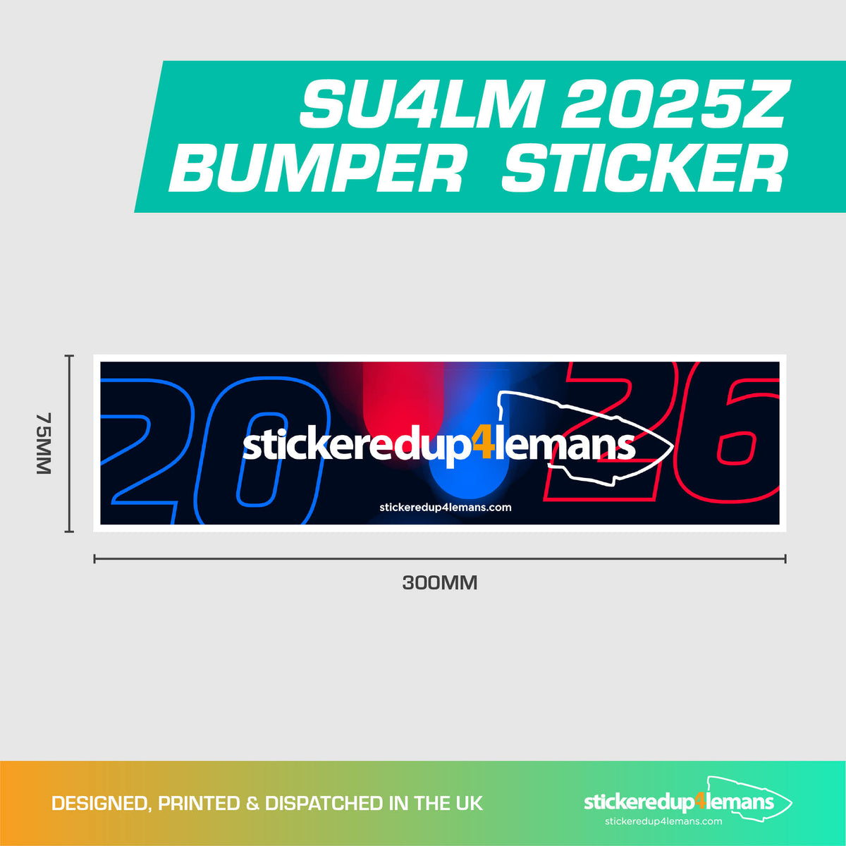 SU4LM 2026 Bumper Sticker - StickeredUp4LeMans