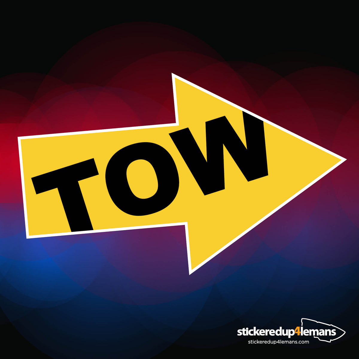 Tow Sticker Track TOW Sticker - StickeredUp4LeMans