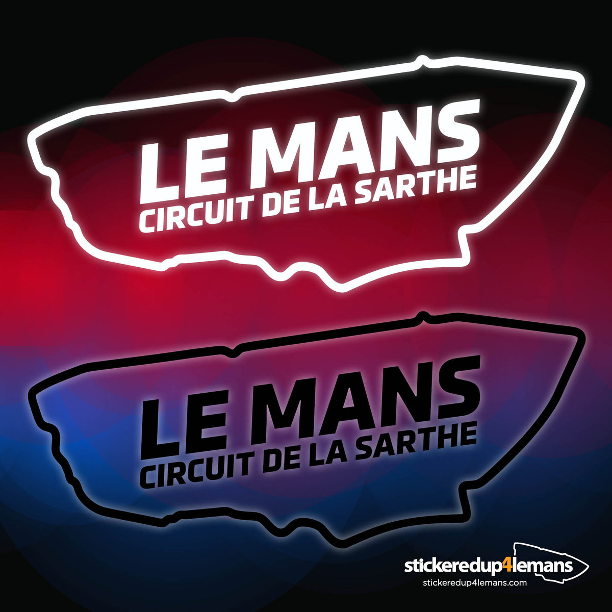 Small Le Mans Circuit with text sticker