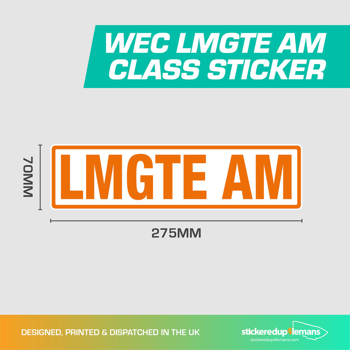 Le Mans Class Sticker - LMGTE AM