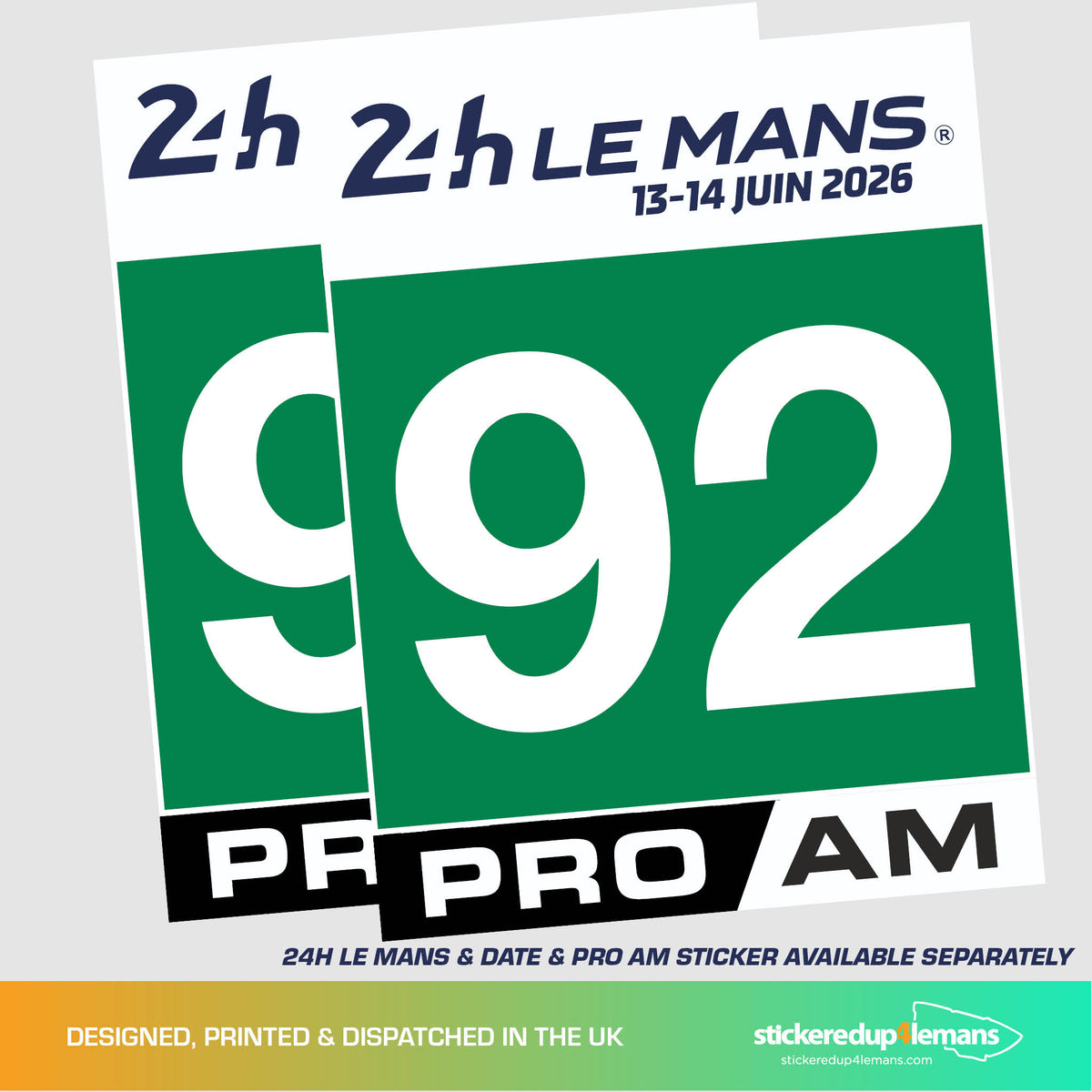 WEC Le Mans Style Class Numbers (Pair)