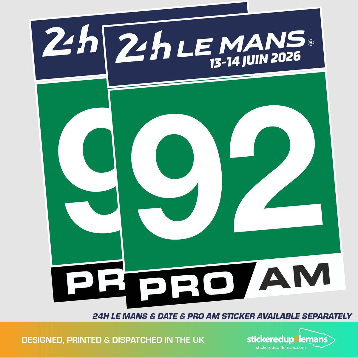WEC Le Mans Style Class Numbers (Pair)