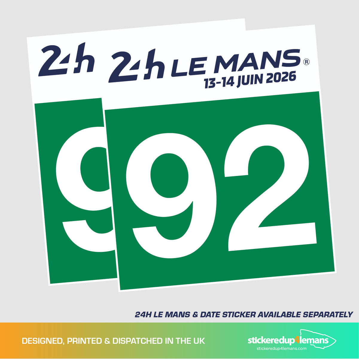 WEC Le Mans Style Class Numbers (Pair)