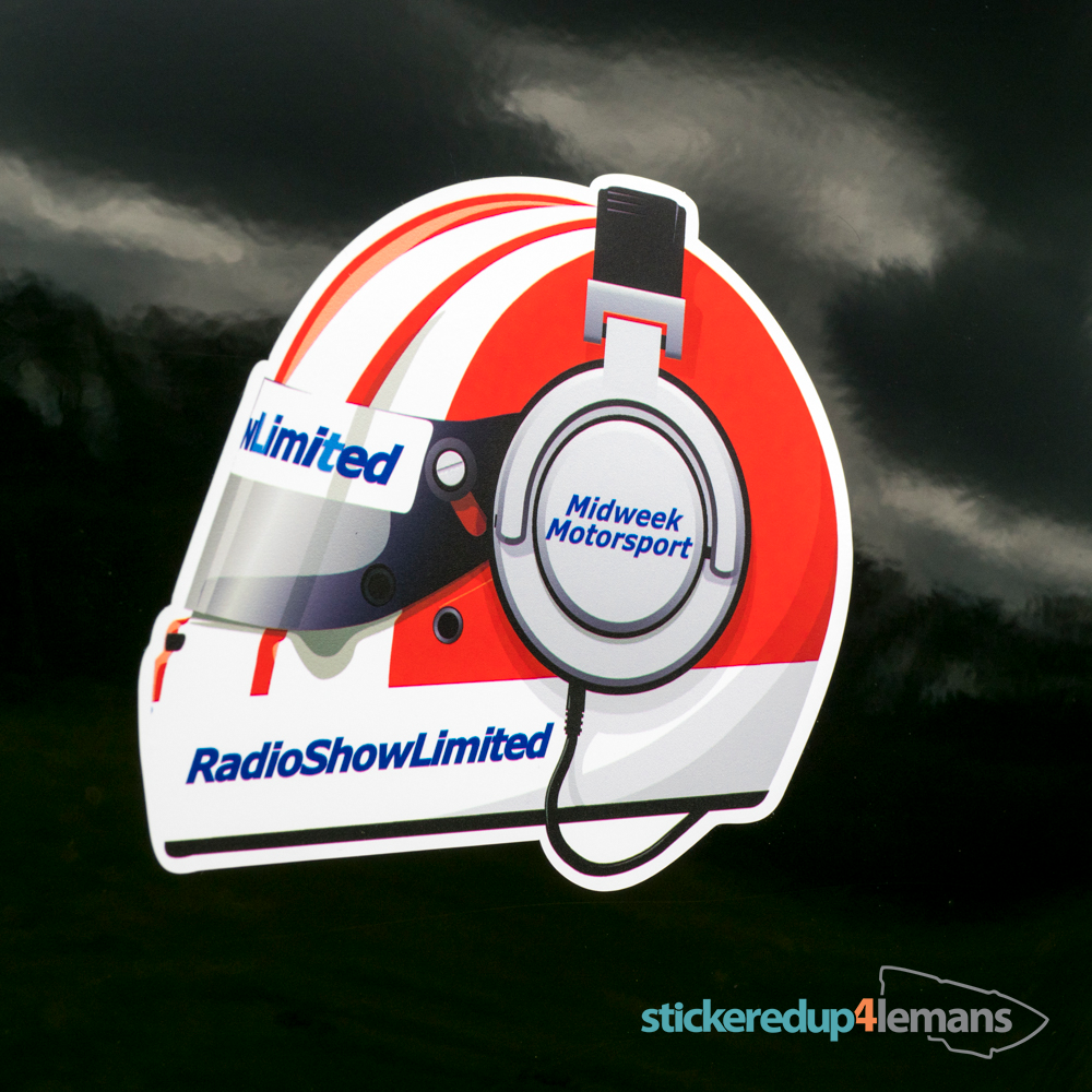 Midweek Motorsport Helmet Logo Sticker - Radiolemans - StickeredUp4LeMans